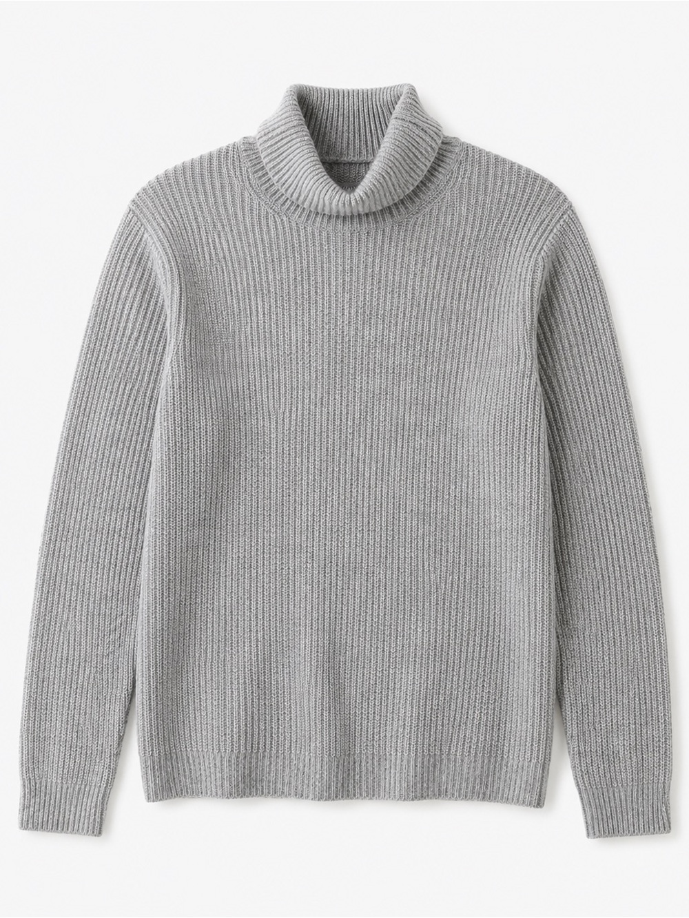 Quince Fisherman Turtleneck 100% Mongolian Cashmere Sweater Grey Size S